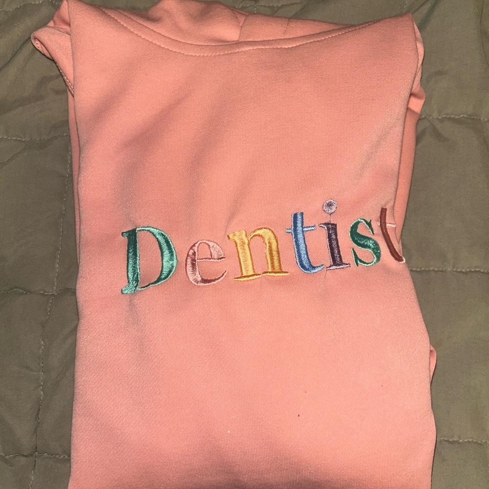 Colorful Embroidered Pink Sweatshirt